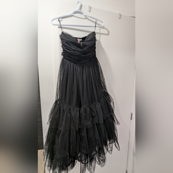 1861 black midi tulle strapless dress WITH TAGS (read description)*** - Picture 4 of 14